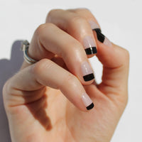 Black Tipped Nail Wraps