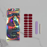 Cranberry Crush Semi-Cured Nail Wraps