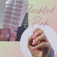 Fleckled Pink Semi-Cured Nail Wraps
