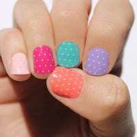 White Swiss Dot Nail Wraps