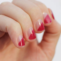 Raspberry Modern French Nail Wraps