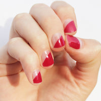 Raspberry Modern French Nail Wraps