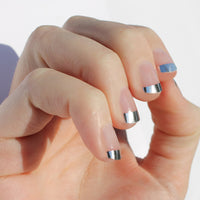 Silver French Nail Wraps