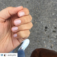 White Stripes Nail Wraps