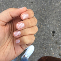 White Stripes Nail Wraps