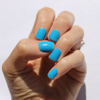 Solid Maui Blue Nail Wraps