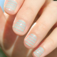 Mint Stripes Nail Wraps