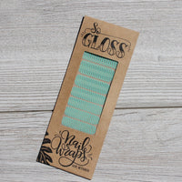 Mint Chevron Nail Wraps