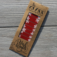 Red Snowflake Nail Wraps