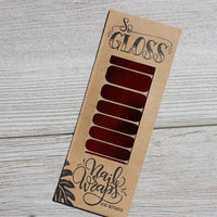 Solid Metallic Red Nail Wraps