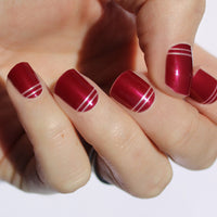 Wine Olivia Nail Wraps