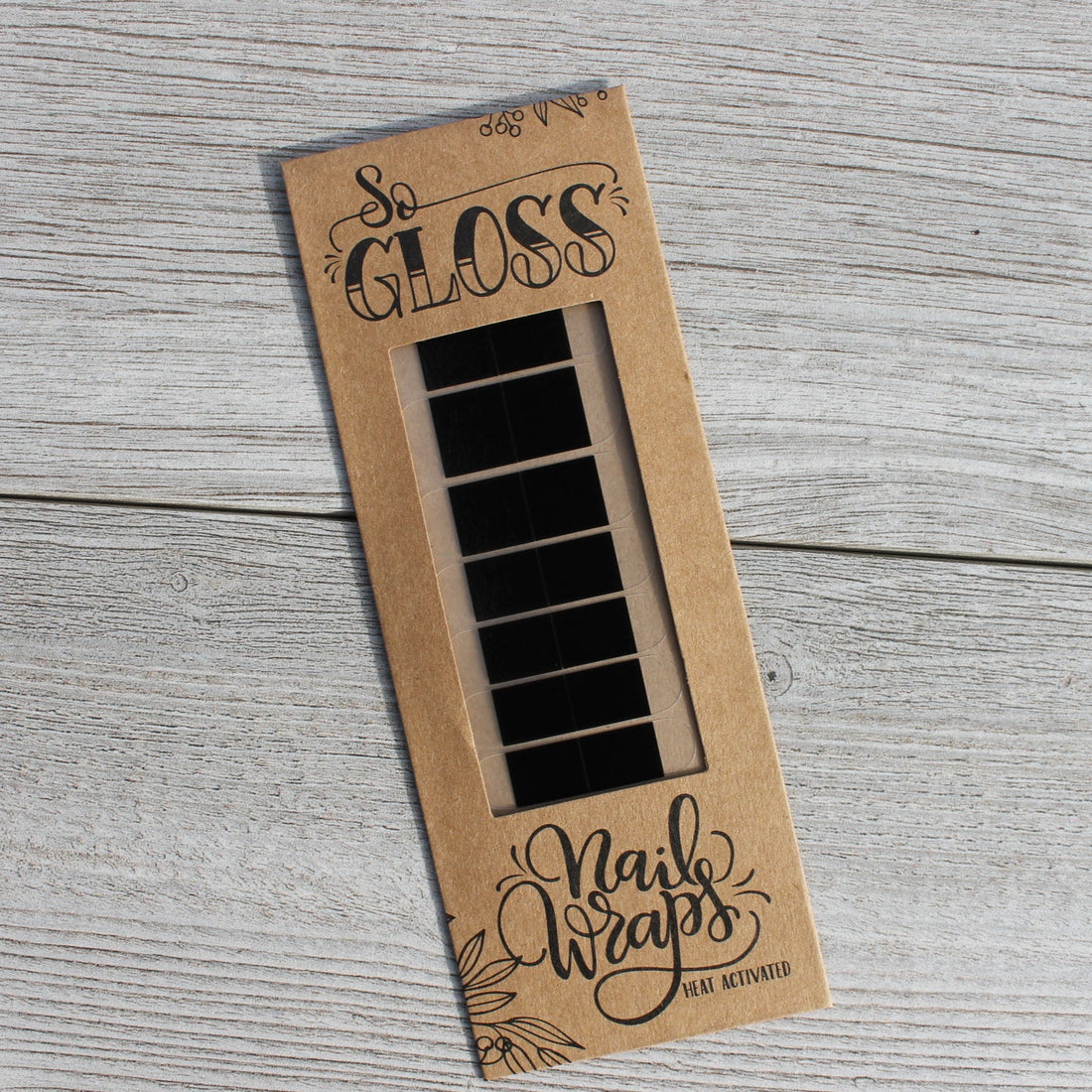 Black Tipped Nail Wraps