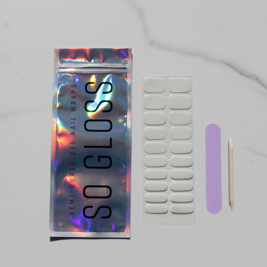Ice Queen Semi-Cured Nail Wraps