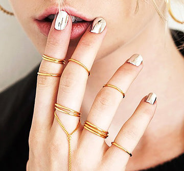 Solid Silver Nail Wraps