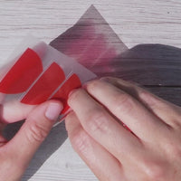 Red & White Stripe Nail Wraps