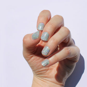 Clubbin' Silver Semi-Cured Nail Wraps