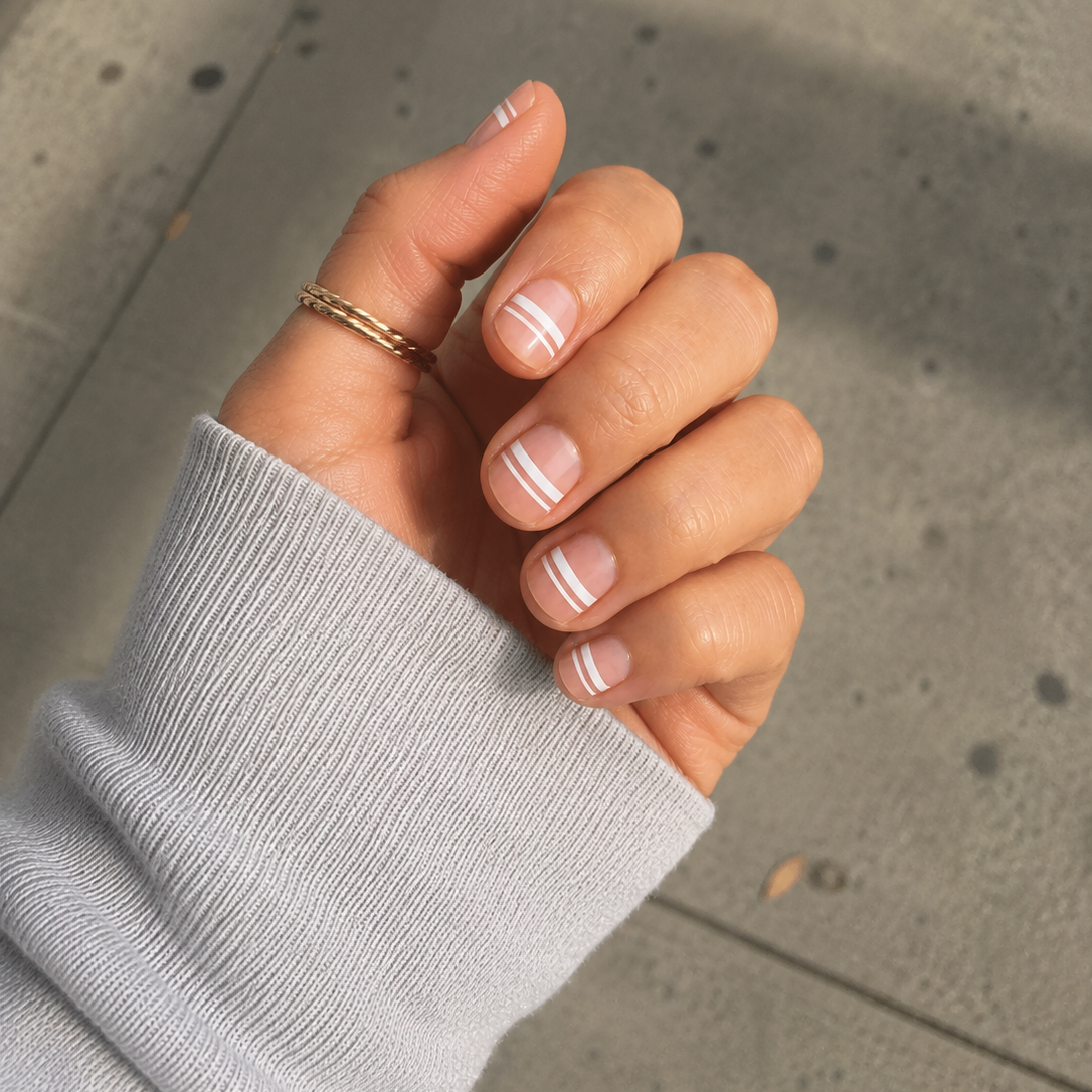 White Mia Nail Wraps