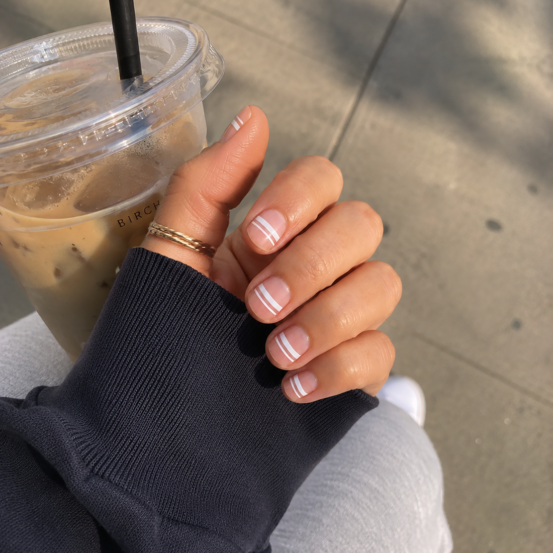 White Mia Nail Wraps
