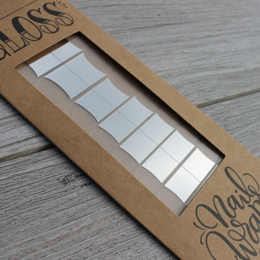 Silver French Nail Wraps
