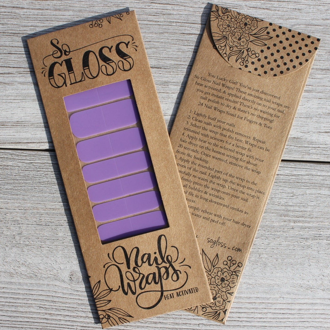 Solid Lilac Nail Wraps