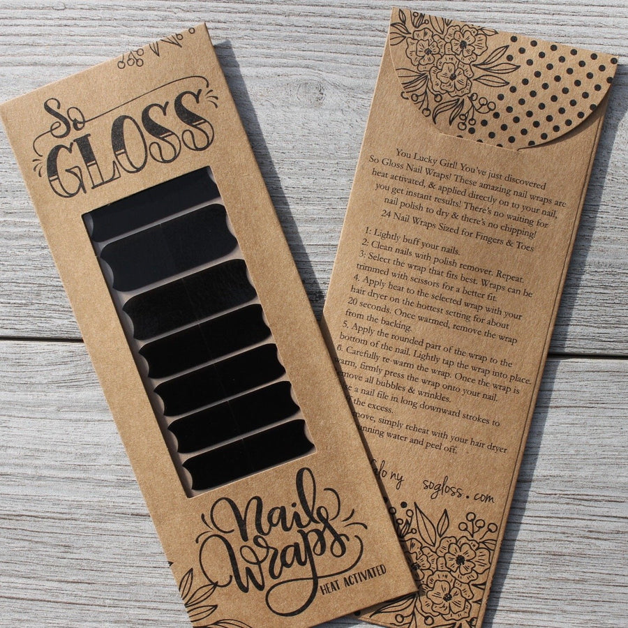 Black Avery Nail Wraps