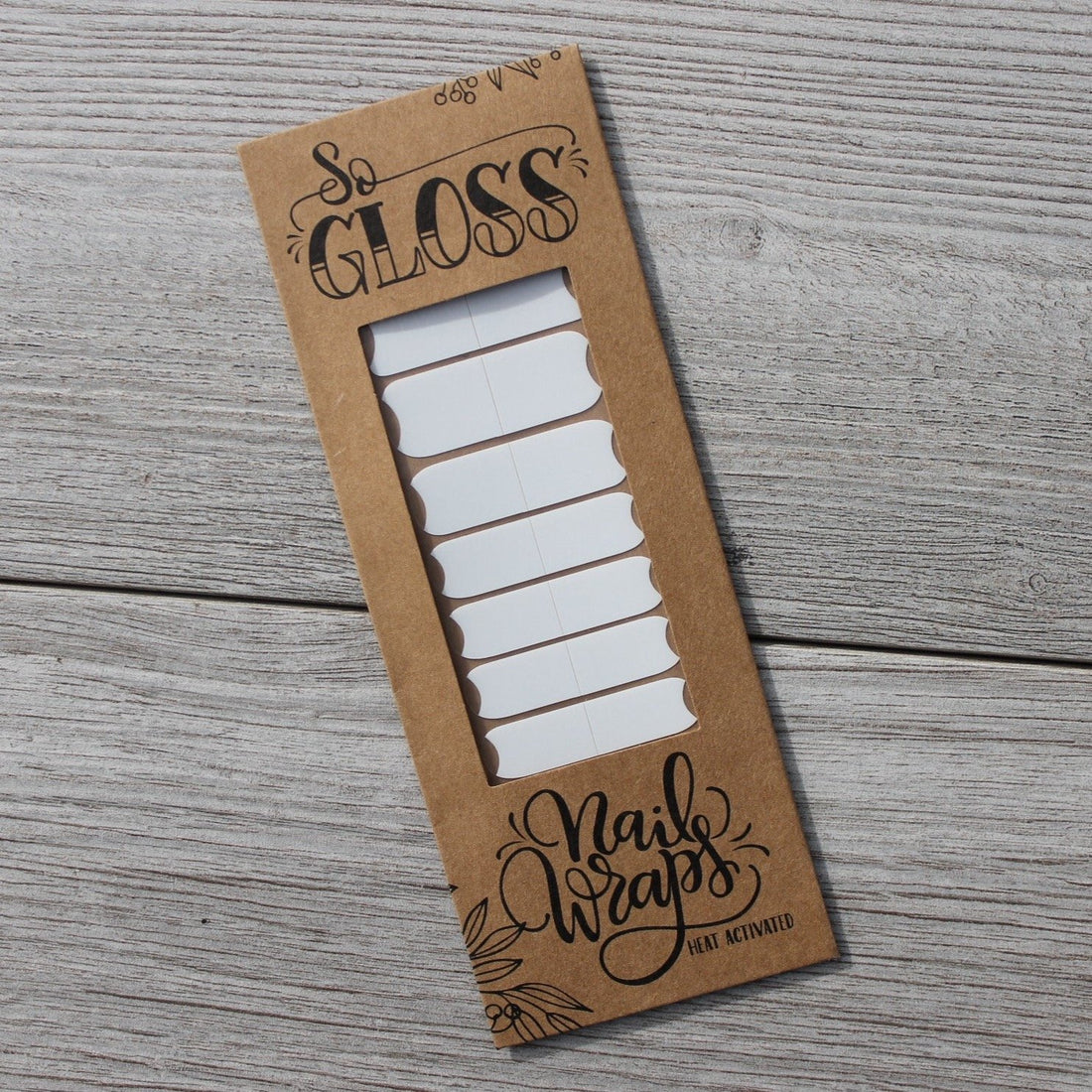 White Avery Nail Wraps