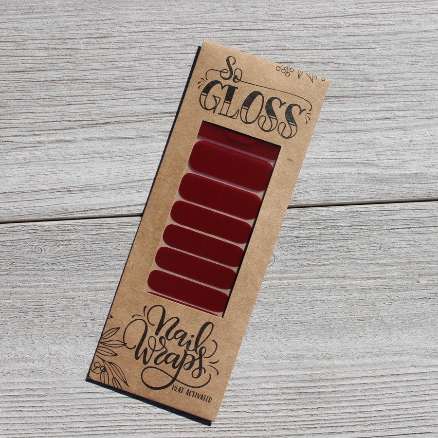 Solid Wine Nail Wraps