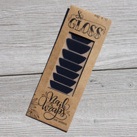 Indigo Modern French Nail Wraps