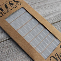 Barely There Gray & Silver Swiss Dot Nail Wraps