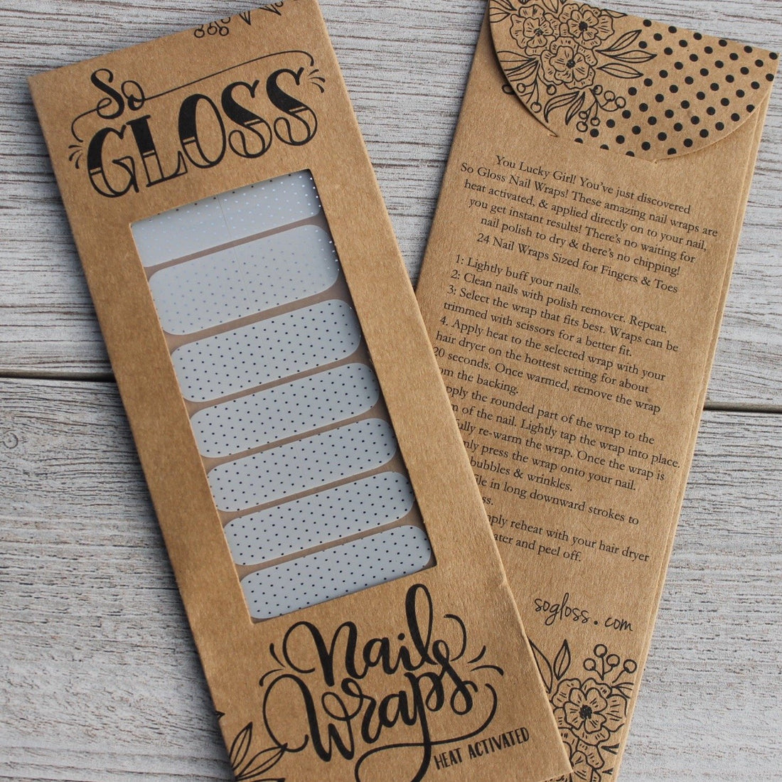 Barely There Gray & Silver Swiss Dot Nail Wraps