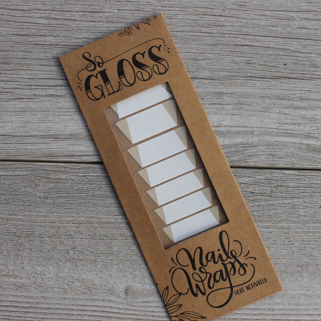 White & Nude Ava Nail Wraps
