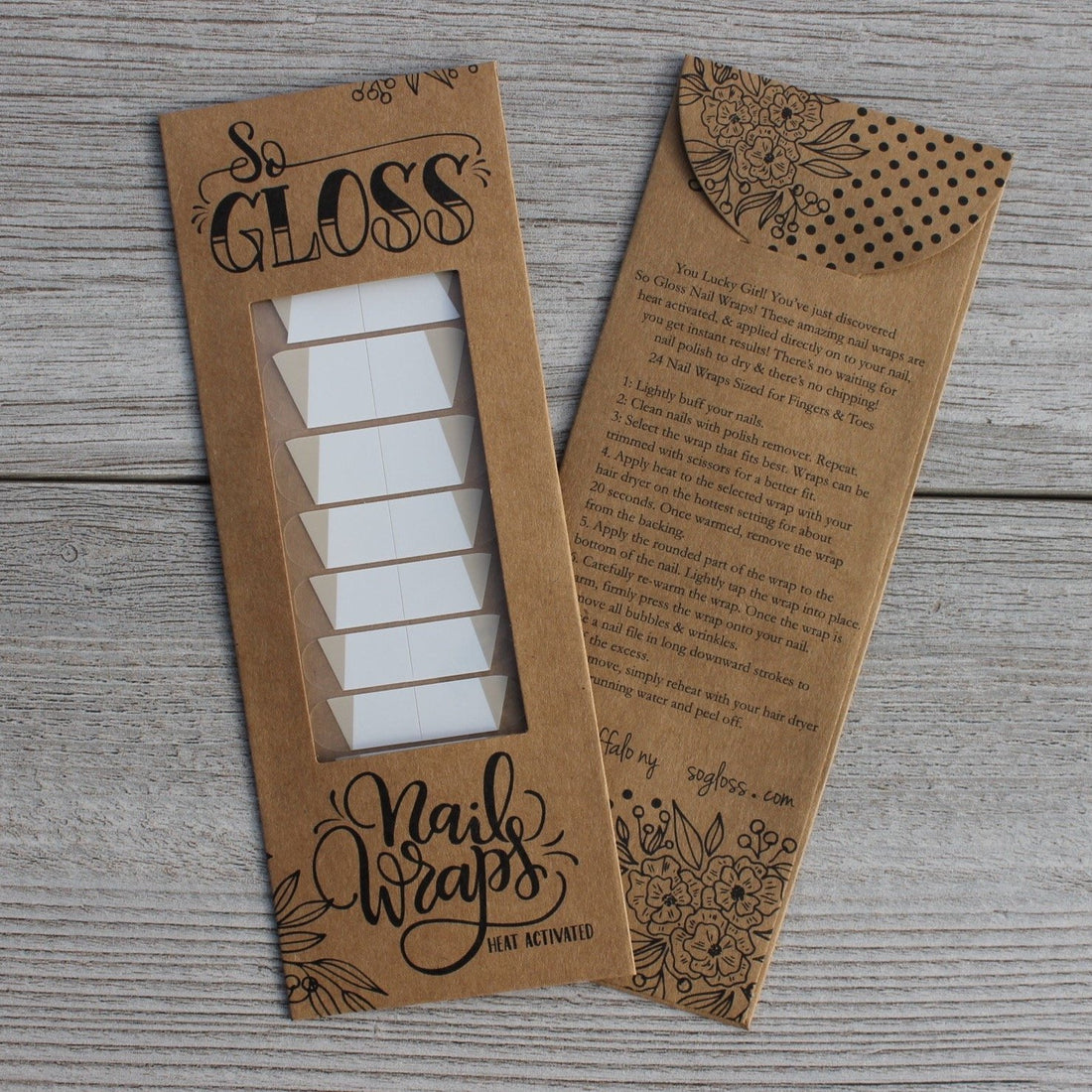 White & Nude Ava Nail Wraps