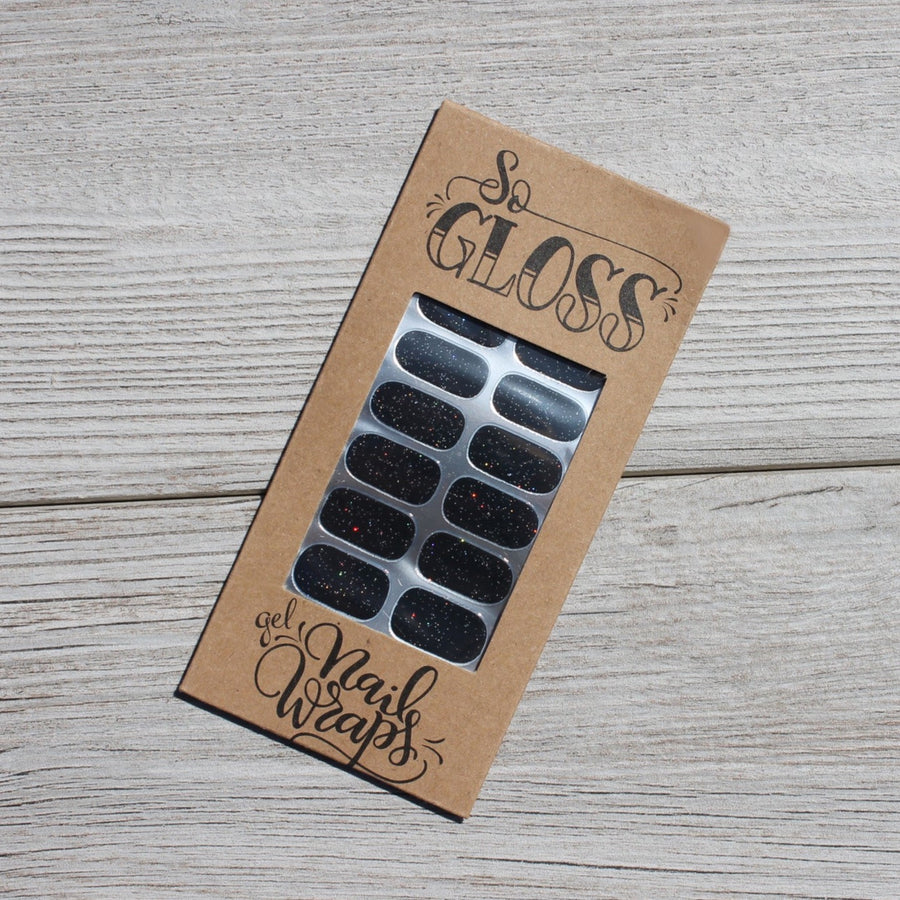 Black Glitter Gel Wraps
