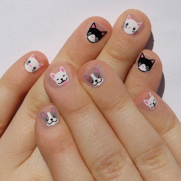 Cats vs Dogs Kids Nail Wraps