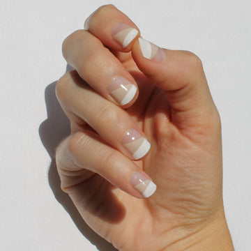 White & Nude Ava Nail Wraps