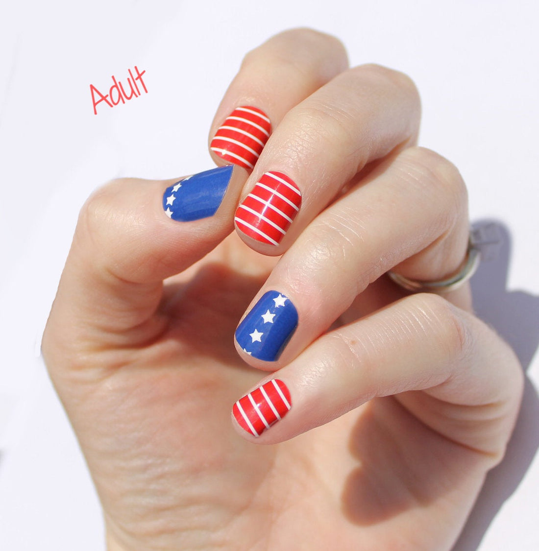 Stars and Stripes Mom & Me Nail Wraps