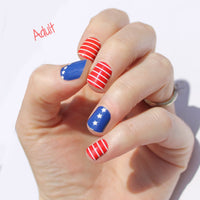 Stars and Stripes Mom & Me Nail Wraps