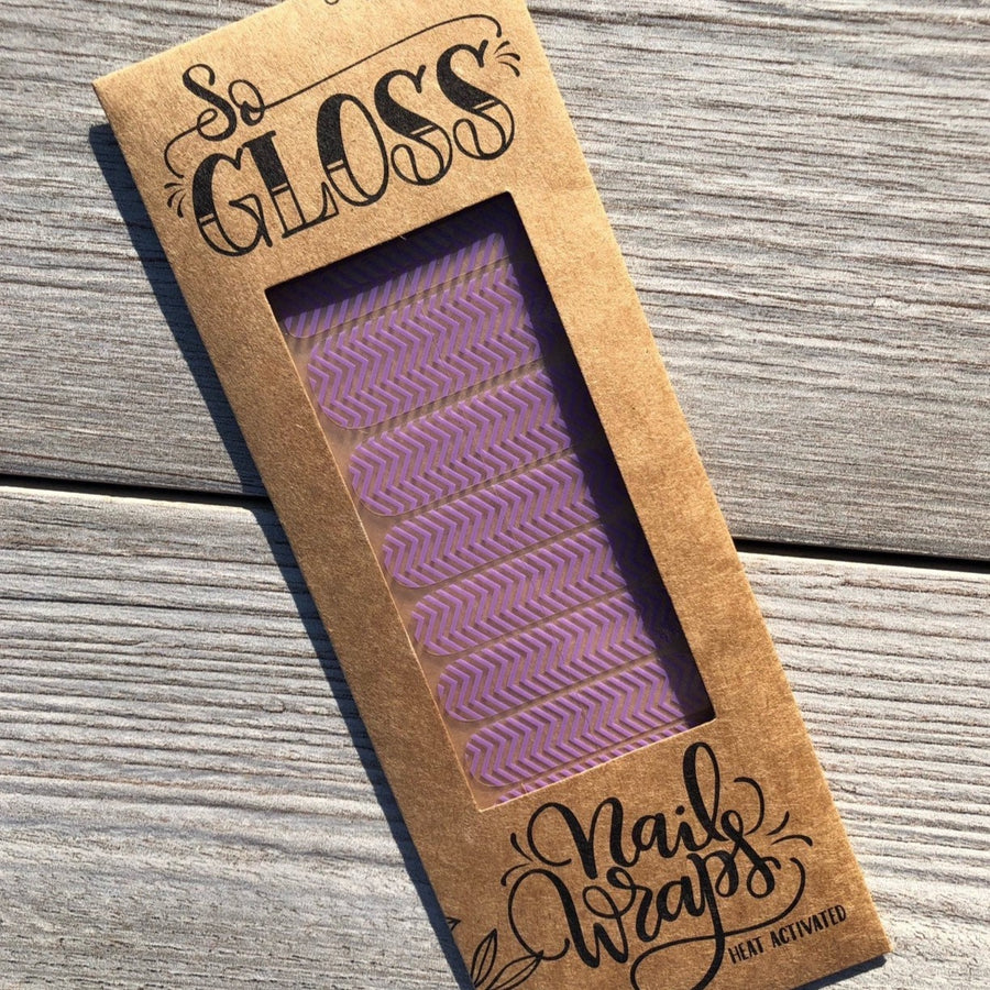 Lavender Chevron Nail Wraps