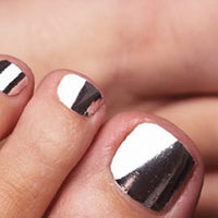 Solid Silver Nail Wraps