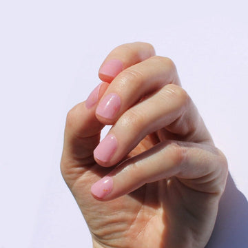 Fleckled Pink Semi-Cured Nail Wraps