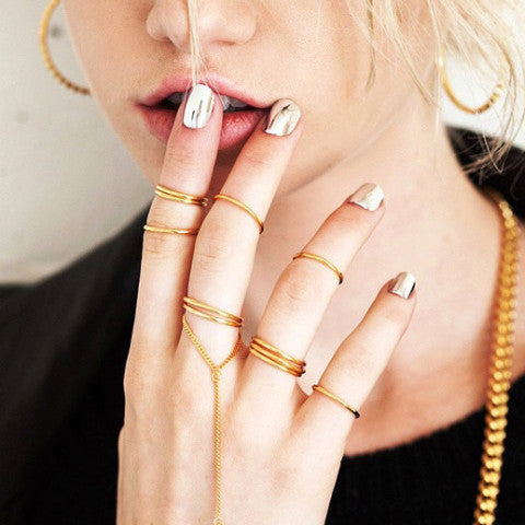 Solid Silver Nail Wraps