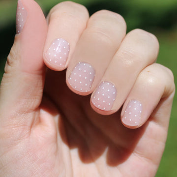 White Swiss Dot Nail Wraps
