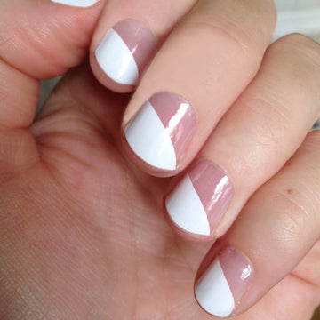 White Modern French Nail Wraps