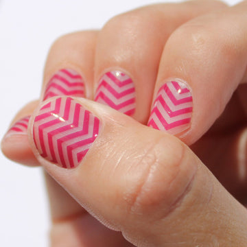 Raspberry Chevron Nail Wraps