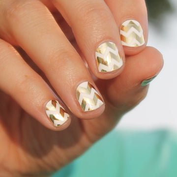 Gold Chevron Nail Wraps