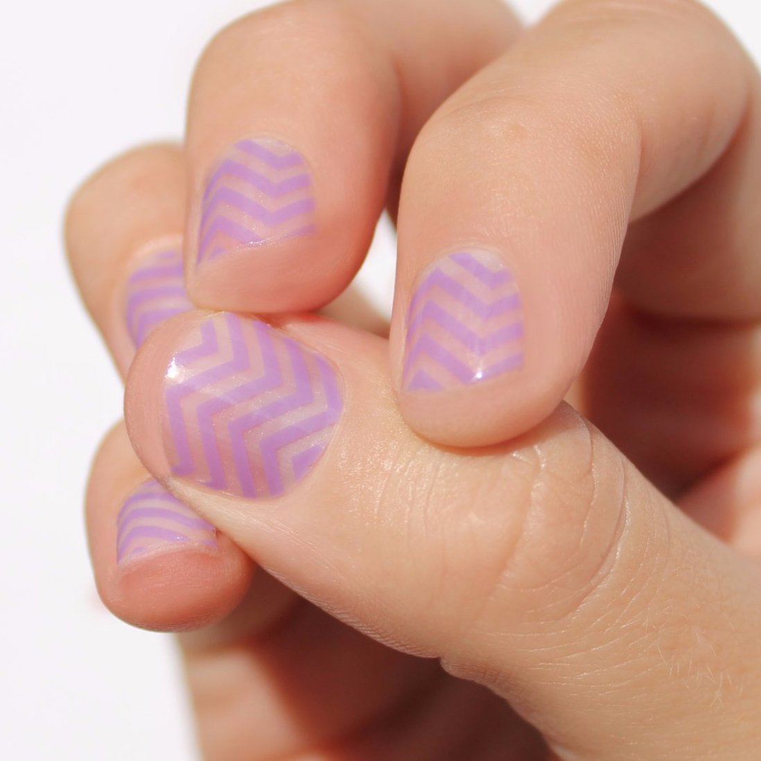Lavender Chevron Nail Wraps