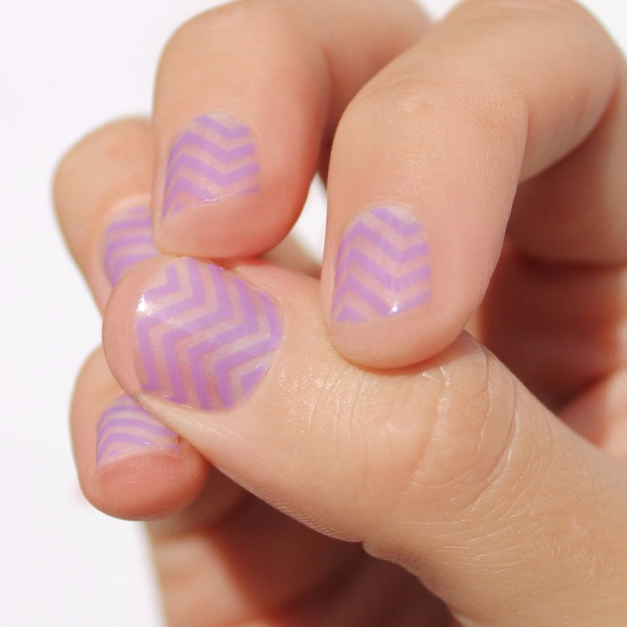 Lavender Chevron Nail Wraps