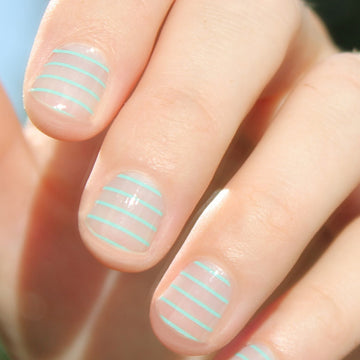 Mint Stripes Nail Wraps