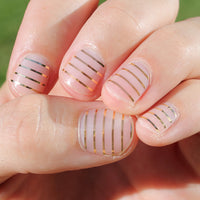 Gold Stripes Nail Wraps