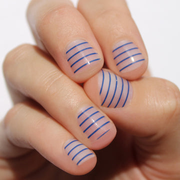 Navy Stripes Nail Wraps